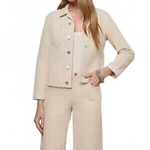 NEW L'AGENCE corduroy jacket in french vanilla